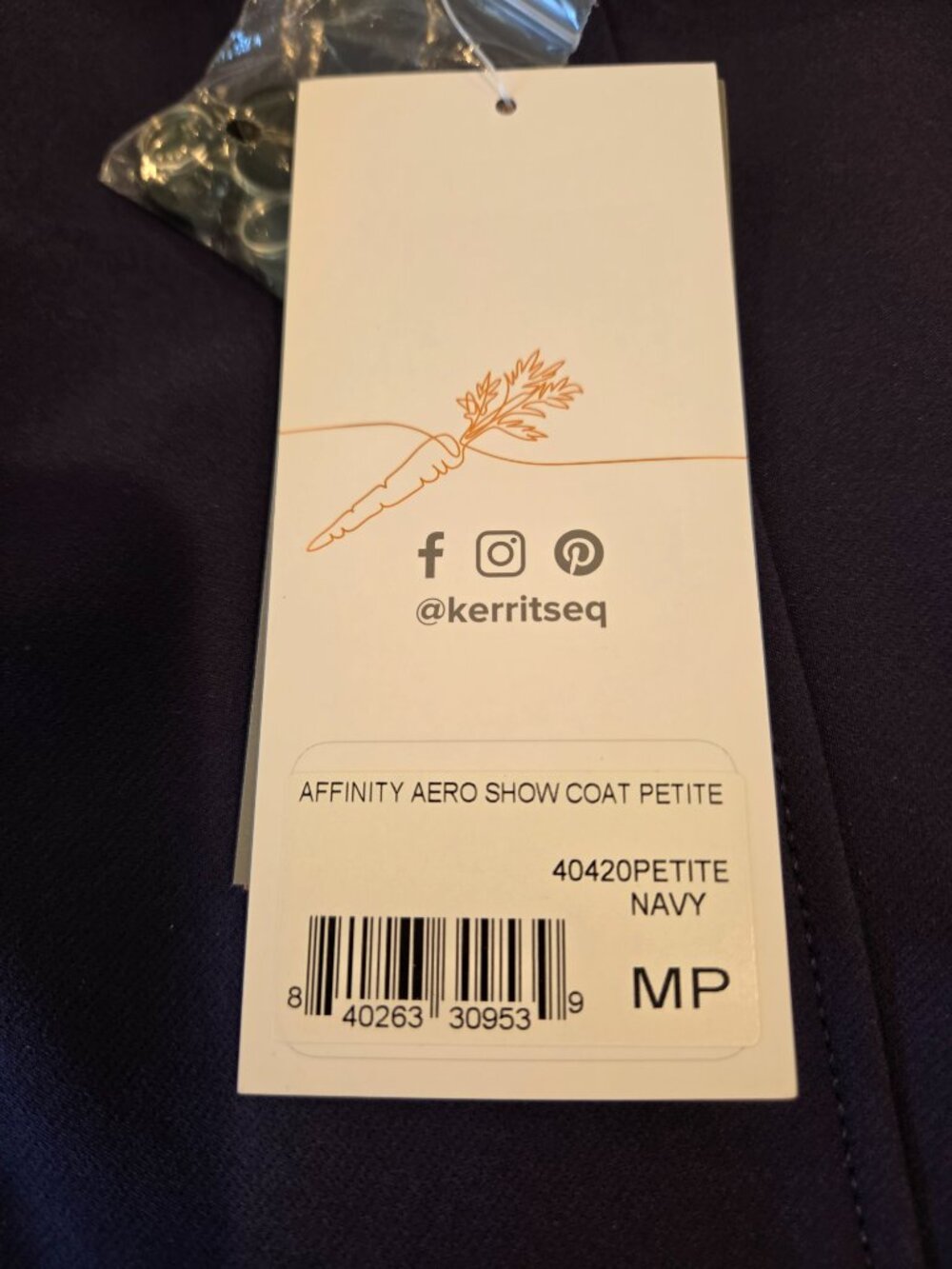 Kerrits Ladies’ Petite Affinity Aero Show Coat - Picture 3 of 3